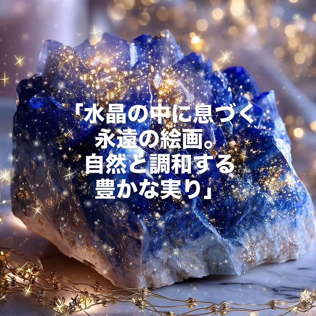 「水晶の中に息づく永遠の絵画