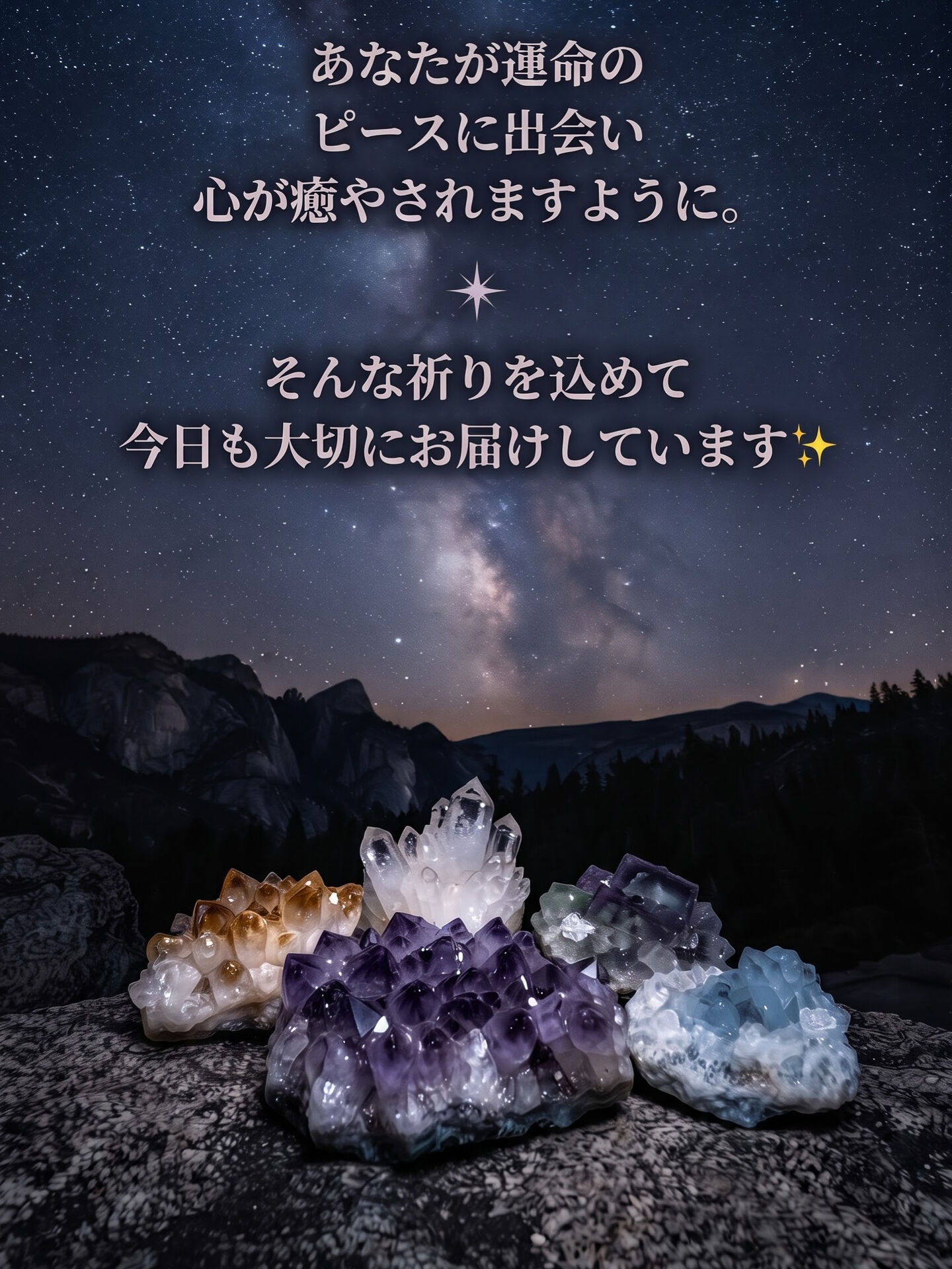 星々が瞬く夜空の下